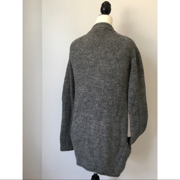 Wilfred Grey Wool Alpaca Button Up Cardigan Grey Small - Picture 3 of 7
